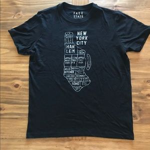 Black, Free State, NYC graphic t-shirt Sz. M